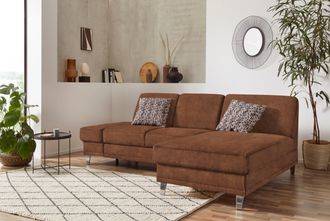 Sit&more Ecksofa »Clio L-Form« wahlweise mit Bettfunktion oder Vorziehsitz und Bettkasten, Federkern