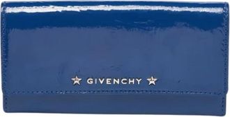 Givenchy Tweedehands leren portemonnees - Dames - Vintage Accessoires - Blauw - ONE Size - Vintage