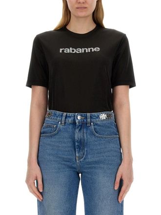 Paco Rabanne Regular Fit T-Shirt With Sparkling Logo Design