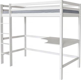 Habitat et Jardin Habitat Et Jardin - Cama Mezzanine Infantil Con Escritorio ang&eacute;la 90 X 190 Cm - Blanco