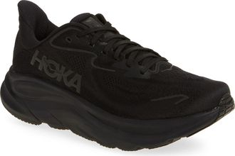 Hoka One One Clifton 10 Running Shoe in Black /Black at Nordstrom, Size 7.5