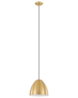 Eglo Eglo Coretto 1 Light Pendant With Brushed Gold Finish & Brushed Gold Dome Metal Shade