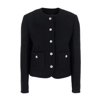 Dunst Jassen, Dames, Zwart, M, Tweed, Klassiek Tweed Jasje