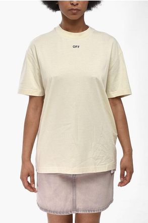 Off-white Crew Neck T-Shirt CLOUD ARROW with Back Print size S