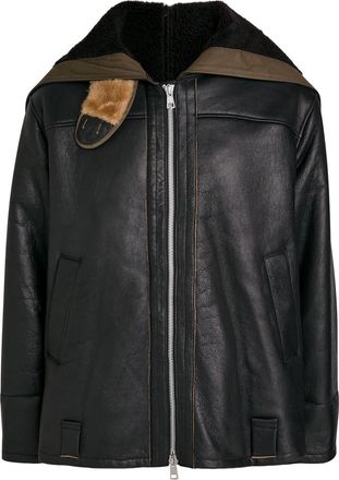 Our Legacy Blizzard Hooded Grained Leather Jacket - Black - 48 (IT48 / M)