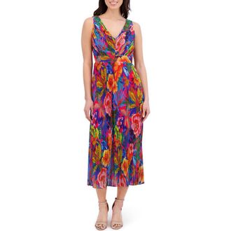 Siena My Balconia Printed Chiffon Midi Dress in Hot Pink Multi at Nordstrom Rack, Size 14