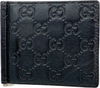 Gucci Black Leather Bill Wallet (Bi-Fold) (Pre-Owned)