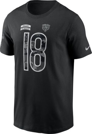 Nike Caleb Williams Chicago Bears Salute to Service Nike Mens NFL T-Shirt in Black | N19900AF36-LPM