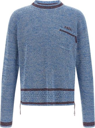 Marni Light Blue Marni Mending Sweater