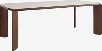 Sklum Mesa De Comedor Rectangular 200x100 Cm En Vidrio Templado Y Mdf Nilea Sklum
