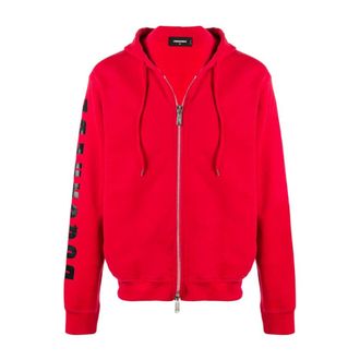 Dsquared2 Heren, Sweatshirts & Hoodies, Rood, Maat: M