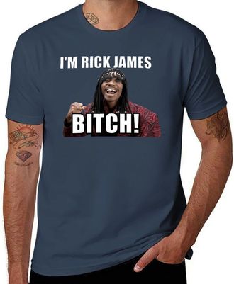 Generic Dave Chappelle Im Rick James Bitch!,Mens T-Shirt Navy-Style L