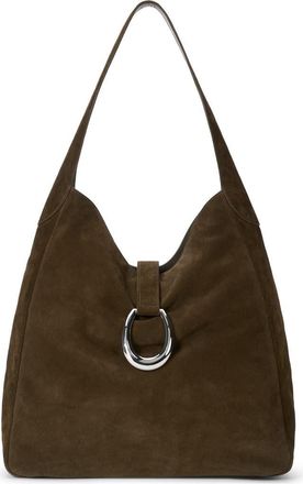 Staud Maya Suede Hobo Bag in Truffle at Nordstrom