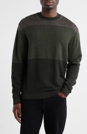 Emporio Armani Jacquard Wool Sweater in Solid Medium Green at Nordstrom Rack, Size Xxx-Large