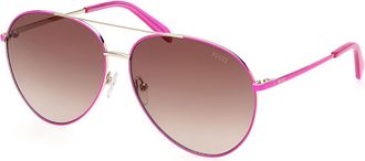 Pucci Emilio Pucci EP0206 77F Womens Sunglasses Gold Size 63