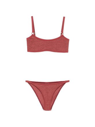 Hunza G Iris Bikini With Gold Hoops