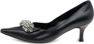 Ferragamo 70mm crystal-embellished pumps - Black