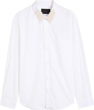 Simone Rocha Simone Rocha Embellished Cotton-poplin Shirt - White - XL