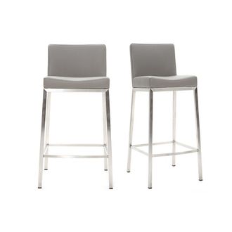 Miliboo Miliboo - Taburete Dise&ntilde;o 66cm Gris Lote De 2 Epsilon