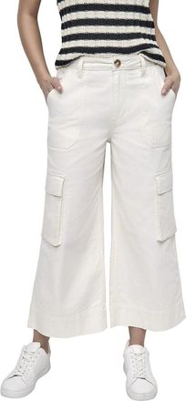 DKNY Dkny High Rise Ecru Wide Leg Stretch Jean