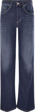 Dondup Wide Leg Denim Jeans - Dames - Loose Fit Jeans - Blauw - W30 - Denim - Jeans