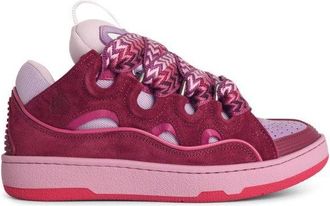 Lanvin Curb Lilac Leather Blend Sneakers