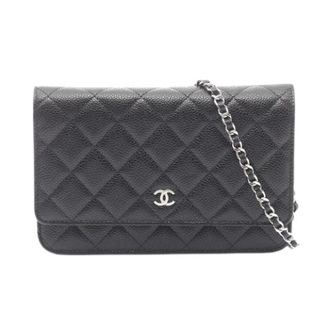 Chanel Pre-owned Matelasse Grained Calf Shoulder Bag - Dames - Pre-owned - Zwart - Maat: ONE Size Leer