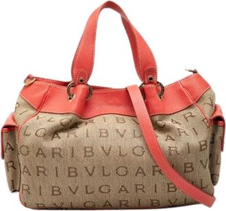 Bulgari Pre-owned Handbags, female, Multicolor, Size: ONE SIZE Pre-owned Canvas Tote