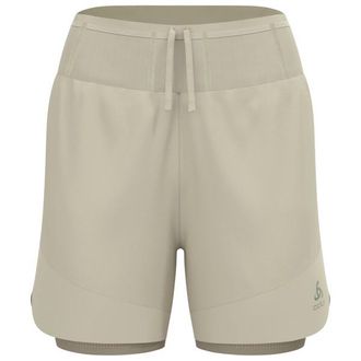 Odlo X-Alp Trail 5 2-In-1 Short Laufshorts f&uuml;r Damen | beige/grau
