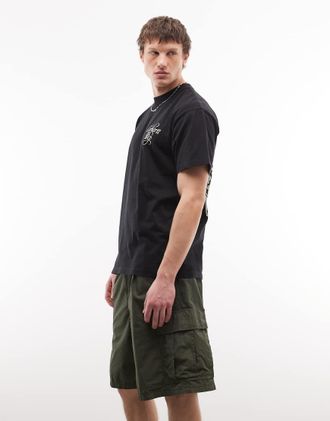 Carhartt Work in Progress Cole shorts cargo relaxed fit color kaki-Verde