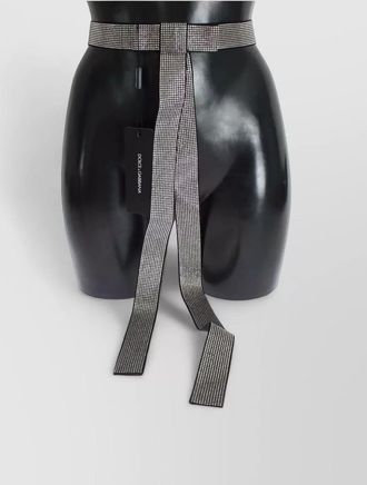 Dolce & Gabbana silk crystal-embellished waist belt