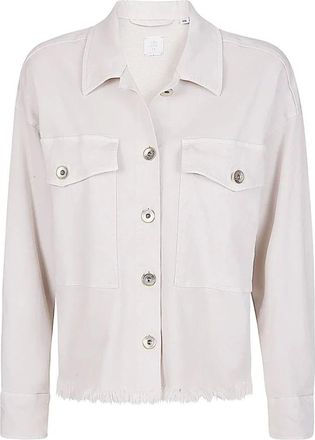 Eleventy Dames, Blouses & Shirts, Beige, Maat: XS Denim
