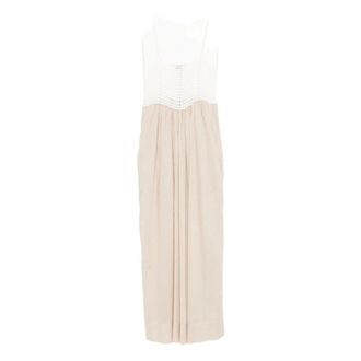 Jucca Maxi Dresses, female, Beige, Size: XS Long Crochet Dress