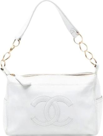 Chanel Pre-owned Shoulder Bags, female, White, Size: ONE SIZE Pre-owned Vintage Shoulder Bag
