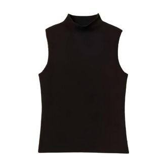 Twinset Top sin mangas de cuello alto de punto - Tops - Mujer - Negro - XS