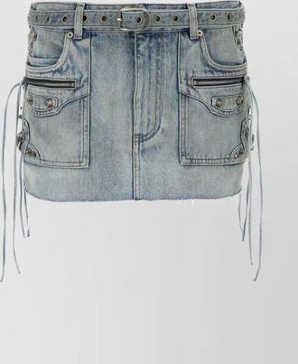 Balenciaga cagole denim mini skirt
