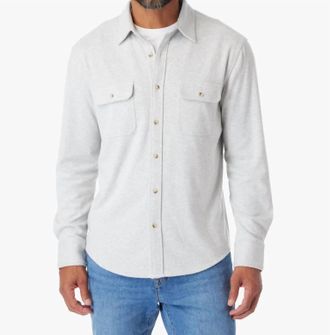 FAIRFAX & FAVOR Mens Dunewood Flannel Shirt In Heather Gray Twill