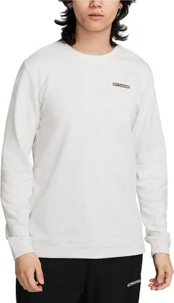 Nike Dri-FIT Track Club Fleece Long-Sleeve Crew Neck Running Sweatshirt White FB5510-025
