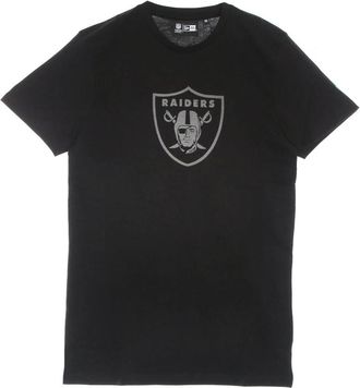 New Era New Era, T-Shirts, male, Black, Size: 2XS NFL Reflective Print Tee Las Vegas Raiders