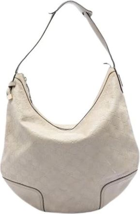 Gucci Pre-owned Hobo Bag - Dames - Vintage Schoudertas - Beige - ONE Size - Leer - Vintage