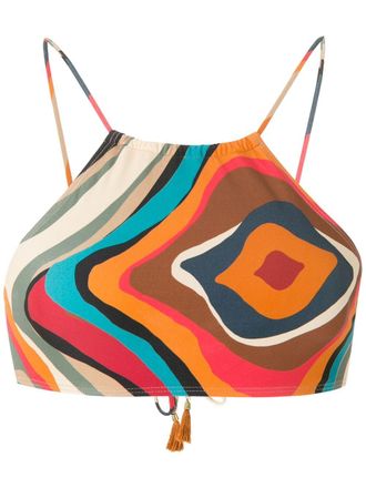 Lygia & Nanny Ilana printed bikini top - women - Polyamide/Spandex/Elastane - 36 - Multicolour
