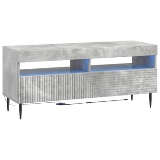 vidaXL Mueble De Tv Led Gris Hormig&oacute;n Madera De Ingenier&iacute;a Vidaxl