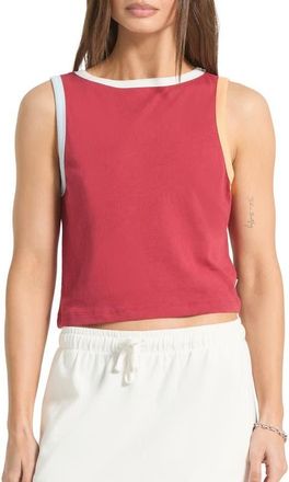 Brixton Carefree Cotton Crop Tank Top in Robust Red at Nordstrom, Size X-Small