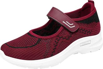 Generic Casual Shoes for Women Knit Mesh Loafers Shoes Lightweight Wedge Shoe Slip On Shoe Breathable Soft Trainer Arch Support Sneakers Non Slip Work Trainer