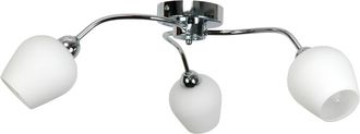 OEM L&aacute;mpara De Techo Cromada Con Pantalla De Cristal Blanco, Glen 7-292