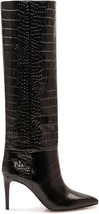 PARIS TEXAS Stiletto Boot 85 - Dames - Laarzen met Hak - Zwart - 40 EU - Leer - Schoenen