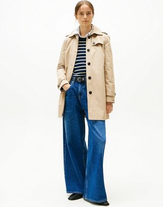 Tommy Hilfiger Rechte trenchcoat, halflang