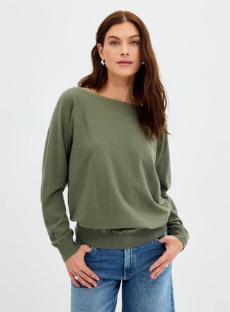 Contemporaine Womens Fine-knit boat-neck sweater