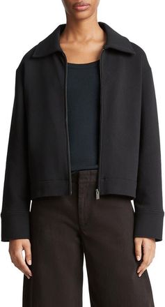 Vince Cotton Blend Jacket in Black at Nordstrom Rack, Size X-Large