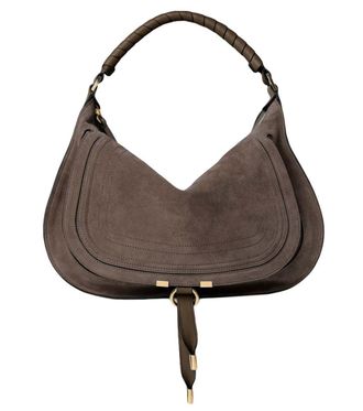 Chlo&eacute; Dark Brown Marcie Large Shoulder Bag